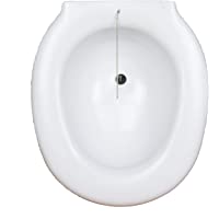 Bidé sanitario acoplable al inodoro de plástico | Medidas: 38 x 41-5 x 14 cm | con tapón